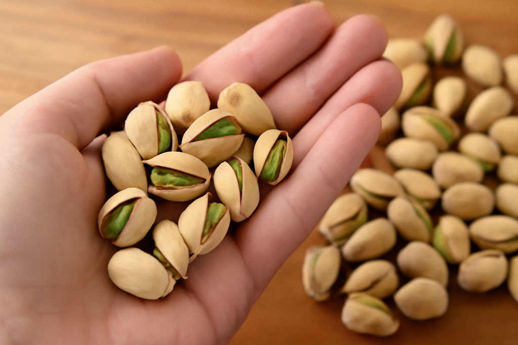 Snack: A handful of pistachios makes a great, satisfying snack